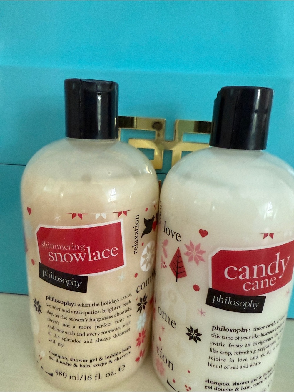 Philosophy Shimmering Snowlace & candy cane 16 oz Shampoo shower gel bubble bath